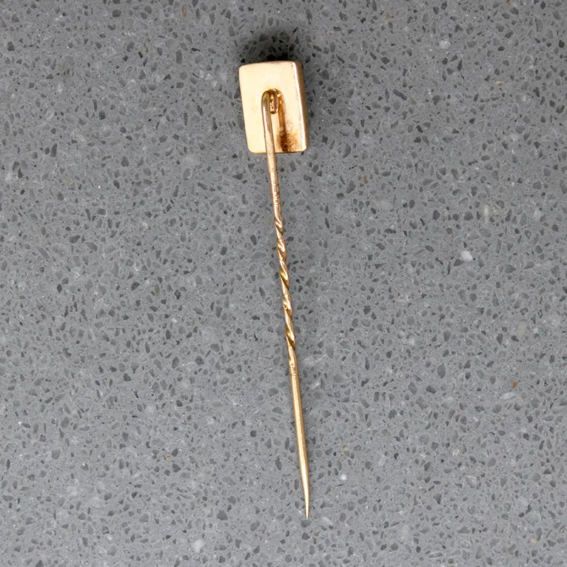 Victorian Hardstone Cameo Bust on Gold Stick Pin
