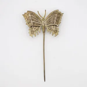 Vintage Damascene Butterfly Stickpin