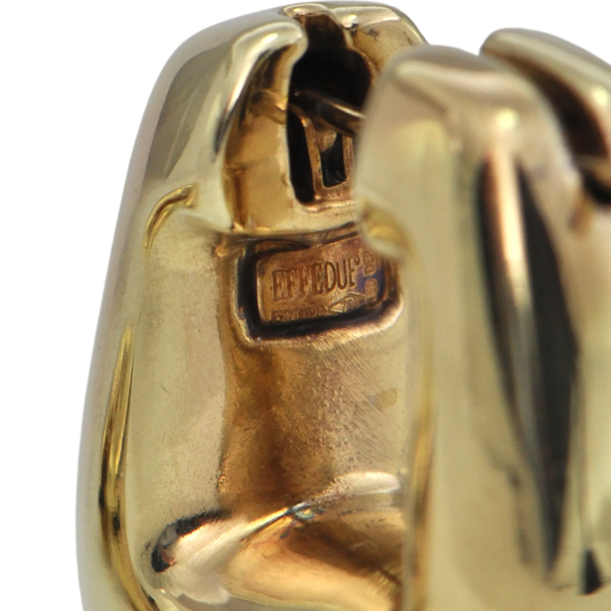 Vintage Italian 'Effedue' 18k Gold Earrings