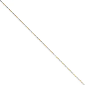 White & Yellow Rhodium over Brass 1.20mm 2 color plated Fancy Chain | SRN205