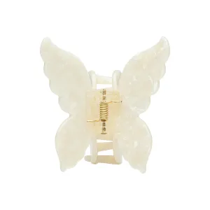 XL BUTTERFLY CLIP MARBLE WHITE