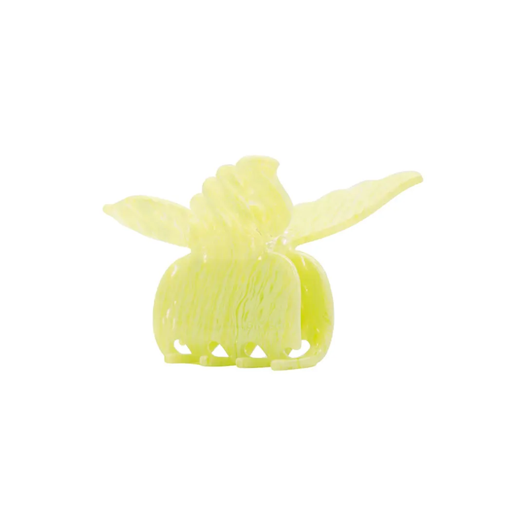 XL BUTTERFLY CLIP TEXTURED LIME